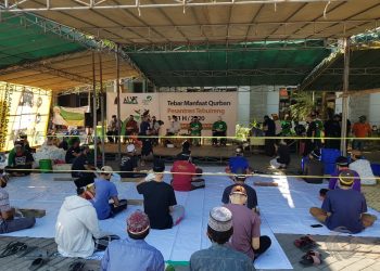 Suasana pembagian daging kurban di Pondok Pesantren Tebuireng Jombang (Ist)