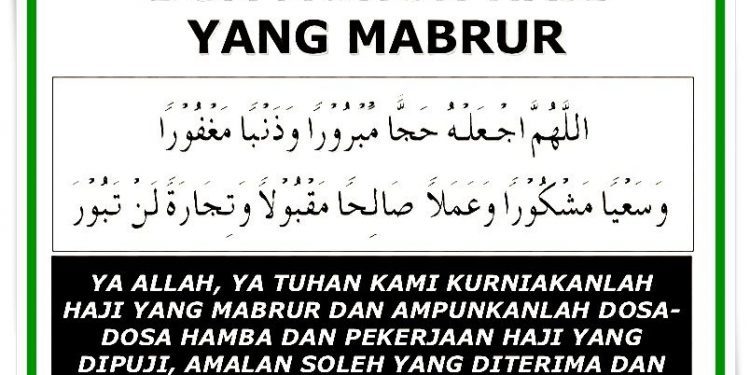 tanda haji mabrur menurut hadis