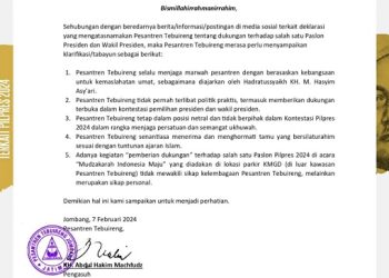 Pernyataan Sikap Netral Pesantren Tebuireng di Tahun Politik