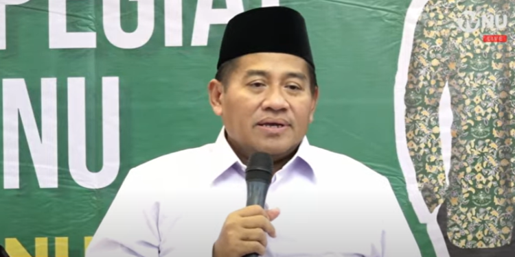 Foto: Ketua LD PBNU saat memberi sambutan dalam acar Ngaji Sphere dan Temu Pegiat Dakwah Digital NU.